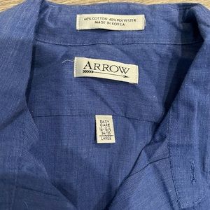 Blue men’s dress shirt, long sleeve